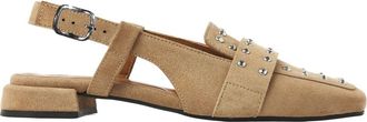 VIA VAI Julie Damian Slingbacks - Dames - Ballerinas - Bruin - 38 EU - Leer - Schoenen