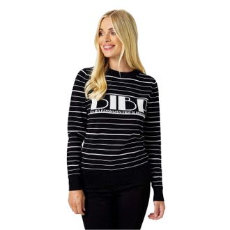 Biba Dames/Dames Heritage Gestreepte Trui (Zwart, Wit)