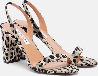 Aquazzura So Nude 85 canvas slingback sandals