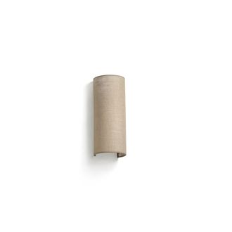 Netlighting Otton Round Jute Up Down Wall Lamp Vertical 2 Light in Beige