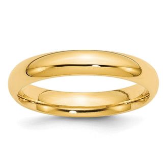 Diamond2Deal 14k Yellow Gold 4mm Standard Weight Comfort Fit Wedding Band Ring