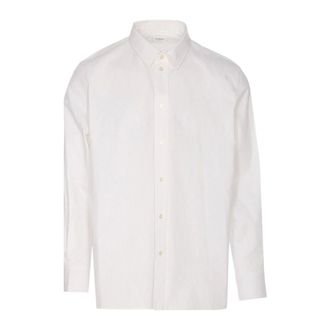 Saint Laurent Casual Shirts, male, White, Size: S Striped Shirt