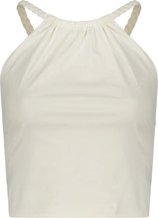 Red Valentino Tops, Dames, Wit, S, Katoen, Licht Top Zonder Mouwen