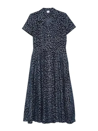 Aspesi Midi dress in cotton with leopard print
