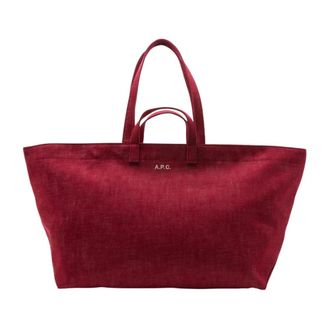 A.P.C. A.p.c. - Le Drummer Toile Bag - Dames - Tassen - Bruin - Maat: ONE Size Katoen