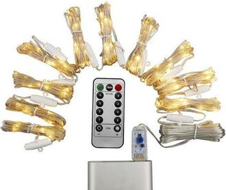 OEM Instalaci&oacute;n Navide&ntilde;a De 3 M X 3 M, Cortina Multicolor, 300 Led, Usb, 8 Modos De Iluminaci&oacute;n Diferentes, Con Control Remoto Y Gancho, Multicolor
