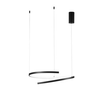 Luce-Ambiente-Design Suspension Led Moma in Black Painted Metal, Cct