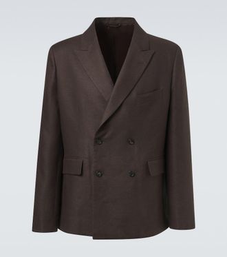 Bode Double-breasted linen blazer