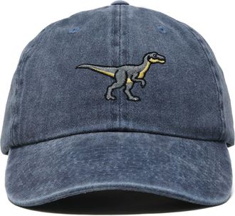 Dalix Velociraptor Dad Cap in Washed Navy Blue at Nordstrom