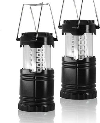 OEM Set Di 2 Lanterne Da Campeggio A Led Pieghevoli, Torcia Portatile Impermeabile Ipx5 Per Illuminazione Esterna, Campeggio, Escursionismo, Giardino, Pes