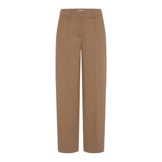 Ichi Ichi - Wijde broek - Dames - Broeken - Bruin - Maat: S