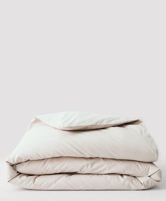 Pact Organic Cotton Organic Cool-Air Percale Duvet Cover in Bone at Nordstrom, Size Full