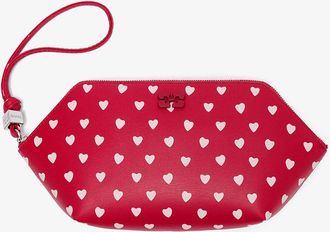 Ganni Red Bou Make Up Pouch with Dots