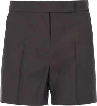 Max Mara Button Shorts - Dames - Bermuda - Grijs - XS - Wol - Korte Broeken