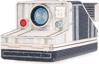 Judith Leiber Elsa Instant Camera Crystal Clutch in Silver Jet Multi at Nordstrom