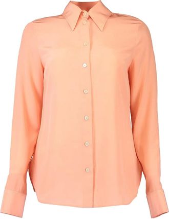 Stella McCartney classic-collar silk shirt - Rosa