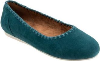 Softwalk Sonoma Flat in Teal Suede at Nordstrom, Size 10.5