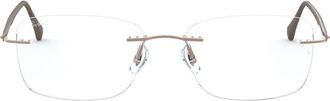 Ray-Ban 52mm Rectangular Optical Glasses in Brown at Nordstrom