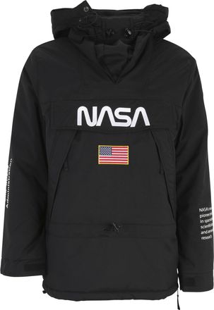 Mister Tee Herren NASA Windbreaker Jacke, Schwarz (Black 00007), X-Small (Herstellergr&ouml;&szlig;e: XS)
