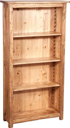 Biscottini International Biscottini - Peque&ntilde;a Biblioteca De Estilo Country De Madera Maciza De Tilo Acabado Con Efecto Natural 68x25x130 Cm