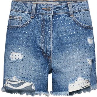 Silvian Heach Frayed Denim Shorts - Dames - Denim shorts - Blauw - W32 - Denim - Korte Broeken