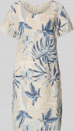 Zabaione Knielanges Kleid aus Leinen-Mix Modell Sa44idaa in Beige, Gr&ouml;&szlig;e XXL