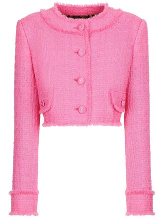 Dolce & Gabbana Giacca crop con scollo rotondo - Rosa