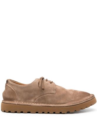 Marsèll Derby Sancrispa Alta in pelle scamosciata - Marrone