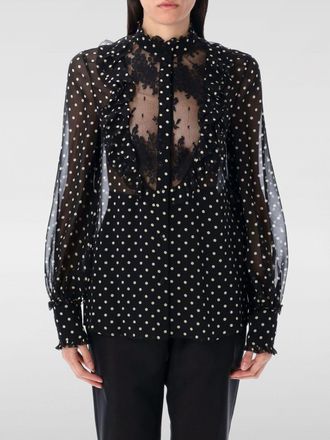 Valentino Blouse met stippen en kantafwerking