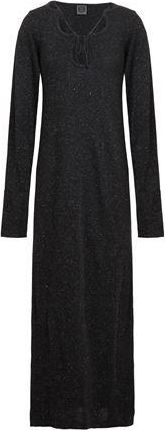 8 by YOOX KNITTED LAM&Eacute; LONG DRESS