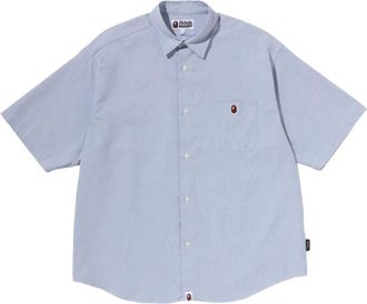 A Bathing Ape Big College Shirt Blue 0ZXSRMX00232QBLX