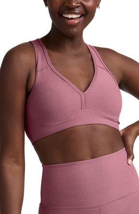 Beyond Yoga Lift Your Spirits Sports Bra in Orchid Blossom Heather at Nordstrom, Size X-Large