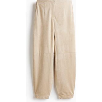 H&M Barrel Trousers in Light Beige at Nordstrom, Size Xx-Small