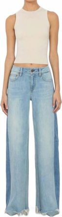 Alice & Olivia Stu Baggy Jeans In Light Blue