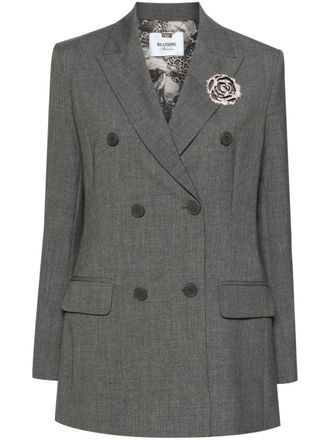 Blugirl Blazer met dubbele rij knopen - Grijs