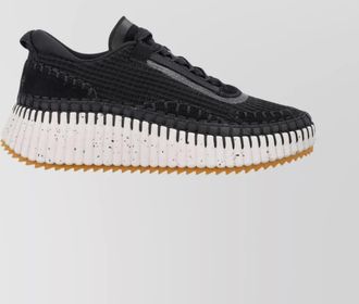 Chloé mesh stitched low-top sneaker
