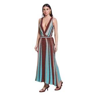 Akep Maxi-jurk - Dames - Maxi kleedjes - Veelkleurig - XS - Katoen - Kleedjes