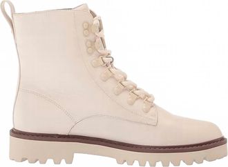Sanctuary Womens Mode Lace-Up Combat Boots In Cream