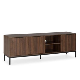 HOMN Mueble tv 3 puertas color nogal