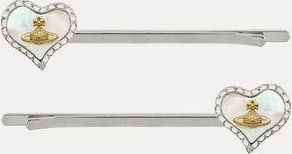 Vivienne Westwood Petra Bobby Pins Platinum-gold-white-pearl-tint-mop-white-opal Platinum-gold-white-pearl-tint-mop-white-opal Unisex
