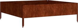 vidaXL Jardinera Acero Corten 100x100x33,5 Cm Vidaxl