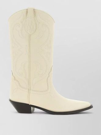Sonora yuma boots embroidered western mid calf pointed