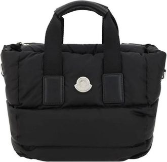 Moncler Tassen, Dames, Zwart, ONE Size, Nylon, Gewatteerde Mini Schoudertas