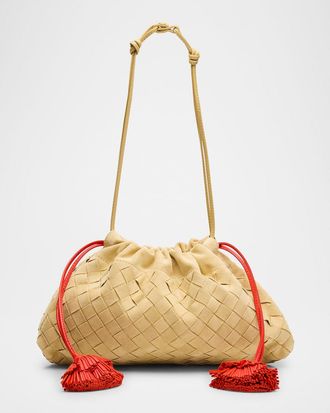 Bottega Veneta Soiree Dustbag Suede Pouch Bag