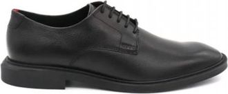 HUGO BOSS Gryff Veterschoen - Heren - Nette schoenen - Zwart - 43 EU - Leer - Schoenen