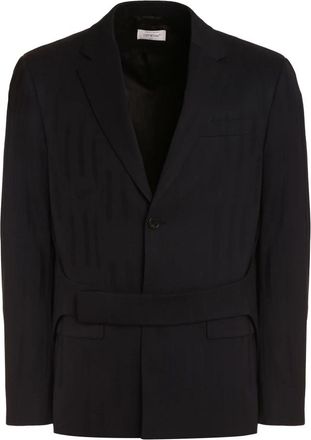 Off-white Wollen Single-Breasted Blazer - Heren - Blazers - Blauw - XL - Wol - Jassen