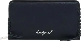 Desigual Wallets & Cardholders, female, Black, Size: ONE SIZE Zip-Around Wallet with Inside Compartments