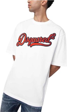 Dsquared2 Witte T-shirt en Polo Collectie - Heren - T-shirts - Wit - XL - Tops