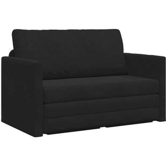 vidaXL Divano letto Nero 124 x 204 x 61 cm Velluto vidaXL