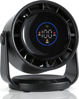 OEM Ventilador De Mesa Recargable: Ventilador De Escritorio Silencioso De 35 Db Con 100 Ajustes, Usb-c Y Bater&iacute;a De 4000 Mah